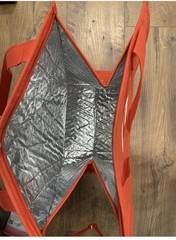 Door Dash Food Delivery Tote Bag Insulated Carrier Zipper Closure Red