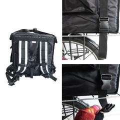 PK-92V: Large Rigid Heavy Duty Food Delivery Box for Motorcycle, Loading, 18 L x