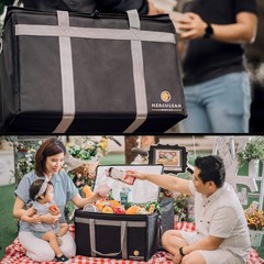 Premium Insulated Food Delivery Bag with YKK Zipper – Large Commercial Catering