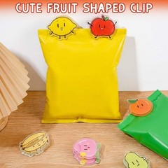 12 PCS Cute Chip Clip Bag Seal Clips,Funny Fruit Shaped Average, Mixcolor