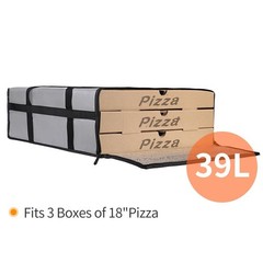 Insulated Pizza Delivery Bag — 20x20x6, Perfect for Grubhub & Uber Eats