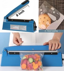 Yeler 8 Inch Impulse Heat Sealer, Manual Poly Machine for 8 inch, blue