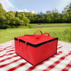 2Pcs Portable Handle Food Bag Thermal Food Bag Zipper Insulated Delivery Pouch