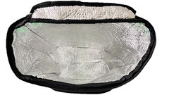 Insulated Food Pan Bag Soft Cooler Tote, Foil-Lined Interior, Black/Gray