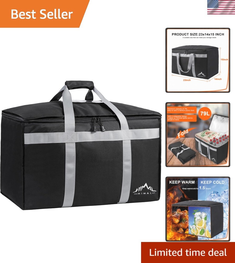 Insulated Food Delivery Bag XXXL-23Wx15Hx14D inches Insulated Grocery Bag fo…