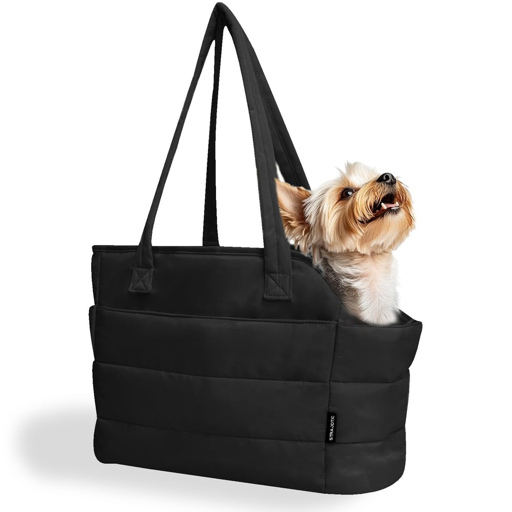 Lightweight Dog Purse Carrier for Small Dogs Under 15 lbs, Puffy Quilted Pet …
