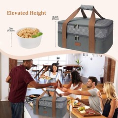 Double Insulated Casserole Carrier Bag — Hot & Cold Food Carry Bag Potluck Pa…