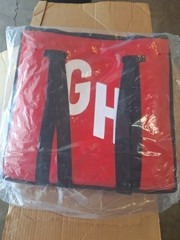 Two Grubhub Insulated Delivery Bags — Food Bag & Pizza Bag — GH Logo