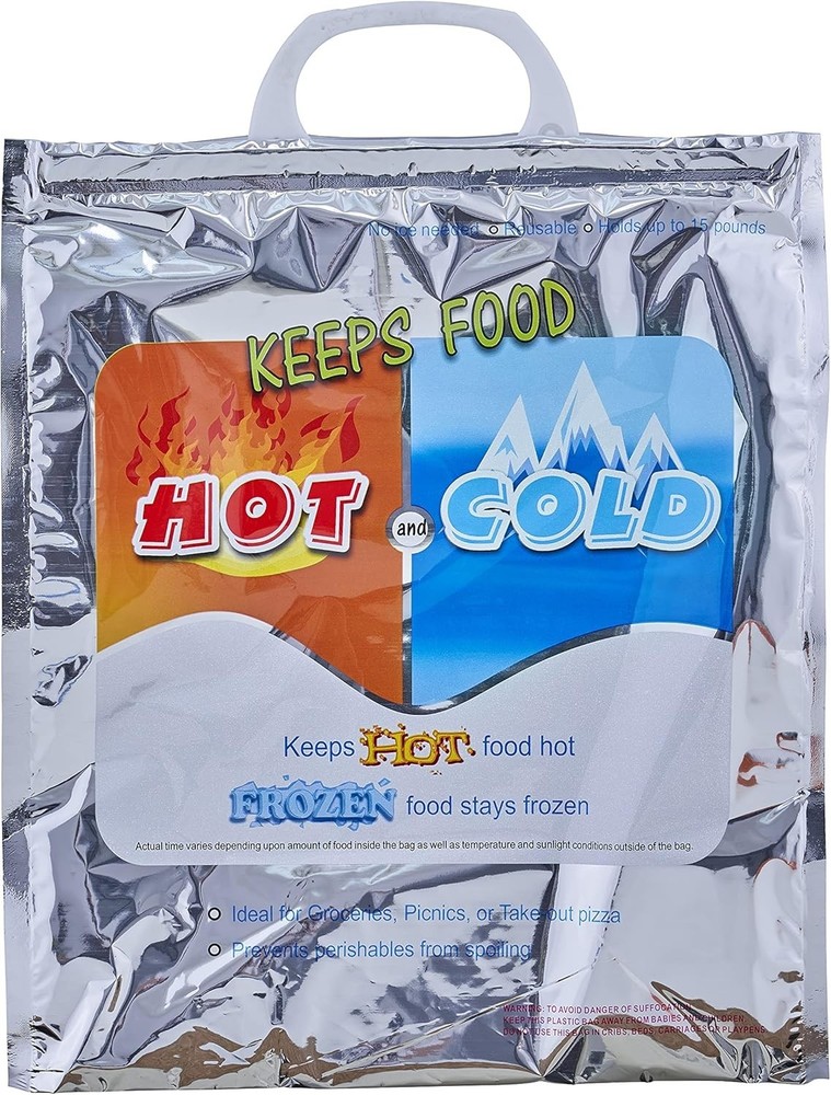 Hot & Cold Insulated Bags Food Delivery Grocery Shopping Bags Food Storage Hot &