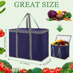 Kenning 15 Pcs Large Insulated 15.75 x 12.99 x 8.66 inches, Navy Blue