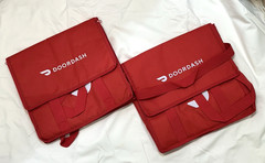 Lot of 4 ~ DOORDASH ~ 14x14x9 ~ HD Thicker Insulated Delivery Bag / Tote ~