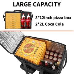 Food Delivery Bag XXL — 23X14X15 Inches, Water Resistant Large Insulated Hot & C