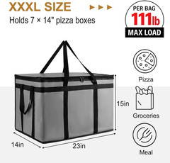 XXXL Insulated Food Delivery Bag – Large Thermal Cooler, Reusable & Foldable, Ke