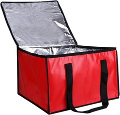 20x20x14 Insulated Pizza Delivery Bag — Commercial Grade, Moisture-Free Red