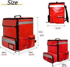 70L XL Large Insulated Food Delivery Backpack Expandable with 4 Cups Holders …