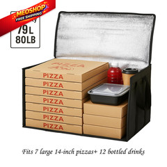 Bodaon 3-Pack Insulated Food Delivery XXX-Large (without Hard Bottom), Black