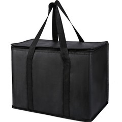 2 pack Additional Bottom Plate Black Insulated Grocery shopping bag