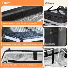 Insulated Bags For Food Delivery XXXL- 20.5″ x 16.5″ x 16.5″, Commercial Insu…