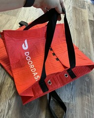 Lot of 6 Doordash Large 19x19x5 Insulated Pizza Delivery Bags Tote Red