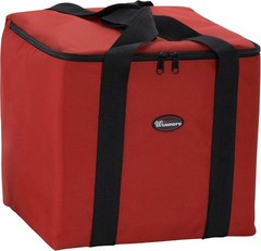 Compact Insulated Food Delivery Bag — 1 Compartments, Red, Perfect for Pizzas