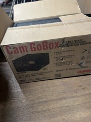 -Cambro cam go box black top loading food pan carrier with cup holders