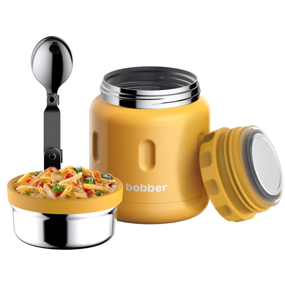 Bobber 16 Oz Insulated Stainless Steel Food Jar Extra-Wide Mouth — Hot
