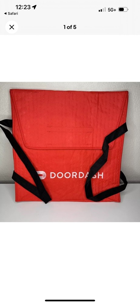 Doordash X-Large Insulated Pizza Food Delivery Bag 19x19x5″