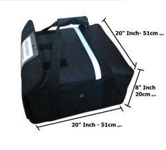 Heavy Duty Pizza Delivery Bag Size 20x20X8″inch Full Insulated Easy Fit 4Pizzas
