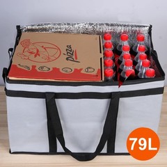 Grey Insulated Food Delivery Bags — 3 Count, Perfect for Catering & Transport