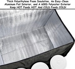 Insulated Food Delivery Bag Polyethylene Foam XL Pro Keep Food Hot Cold