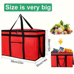 Commercial Insulated Meal Delivery Bag Large-Capacity PET Pizza Bag
