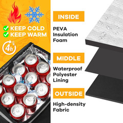 Ytonet Food Delivery Backpack with 7 Cup Holders, Extra Large Insulated Delivery
