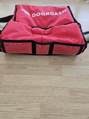DoorDash Insulated Hot Pizza Bag Red With Handles 19” X 18.75” X 4.75”