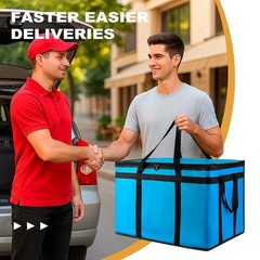 XXXL Insulated Food Delivery Bag — Reusable Thermal Cooler Grocery Bags for C…