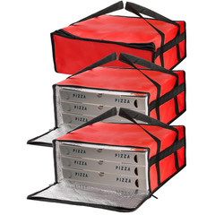 3 Pack Pizza Bags Delivery 20″ X 20″ X 6″ Insulated Food Delivery Bag Carry Hot