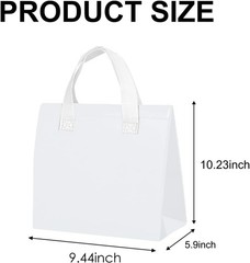 25 Pcs Insulated Take Away Bags Bulk 6 x 9.5 x 10 Inch One Size, White