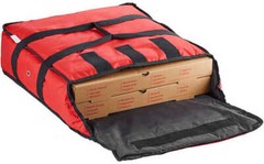 Commercial 20 1/2″ x 20 1/2″ x 6″ Insulated Pizza Delivery Bag Heavy-Duty Nylon