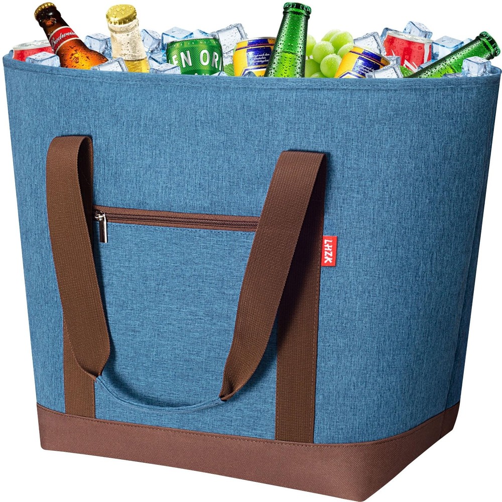 LHZK Jumbo Insulated Cooler Bag with Thermal Foam Insulation, X-Large, Blue