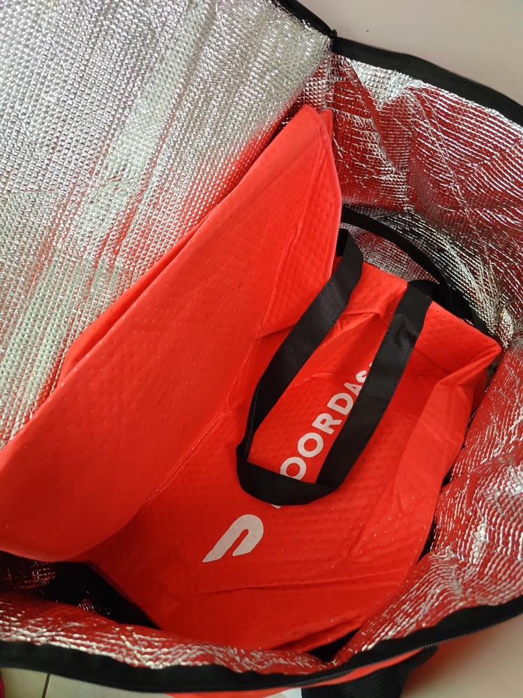 3x Doordash Large Insulated Pizza Delivery Bag Tote 19x19x5 Door Dash BIG BAG