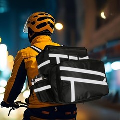 Food Delivery Backpack, Expandable Insulated Pizza Bag with 4 Cup Holders, La…