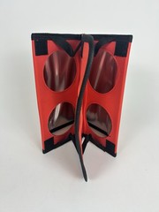 Grubhub Insulated 4 Cup Drink Carrier Red Foldable Delivery Tote Holder