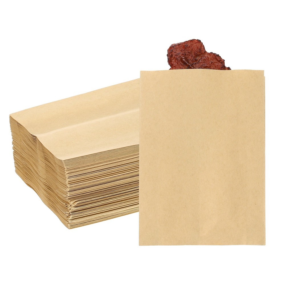 6.69×7.09 Inch Paper Sandwich Bags 100 Pcs Pastry Bag Light Brown