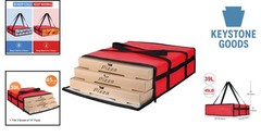 Insulated Pizza Delivery Bag 20x20x6, Commercial Food Carrier, Hot & Cold Foo…