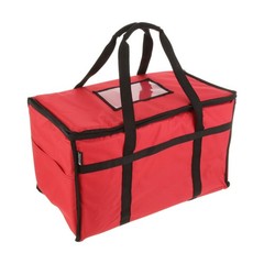 San Jamar SANFC2212RD 22 in x 12 in x 12 in Red Nylon Delivery Bag