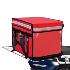 Red Large Insulated Food Delivery Bag For Pizza Catering 18.1×13.8 In