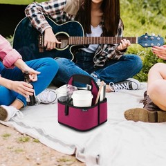 Reusable Insulated Coffee Cup Carrier with Handle for Hot or Cold Drinks