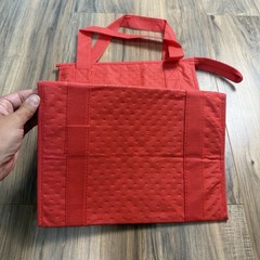 DoorDash Insulated Food Delivery Tote Bag Red Zip Closure 13x15x9.5”
