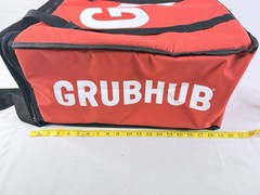 Grubhub Official Large 19″x19″x10″ Insulated Food Delivery Carrying Tote Bag Red