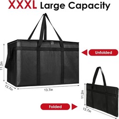 3-Pack XXXL Insulated Food Delivery & Catering Bags
