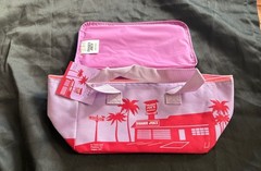 Trader Joes Mini Insulated Lunch Tote Bag Cooler Lilac Purple Pink New With Tags